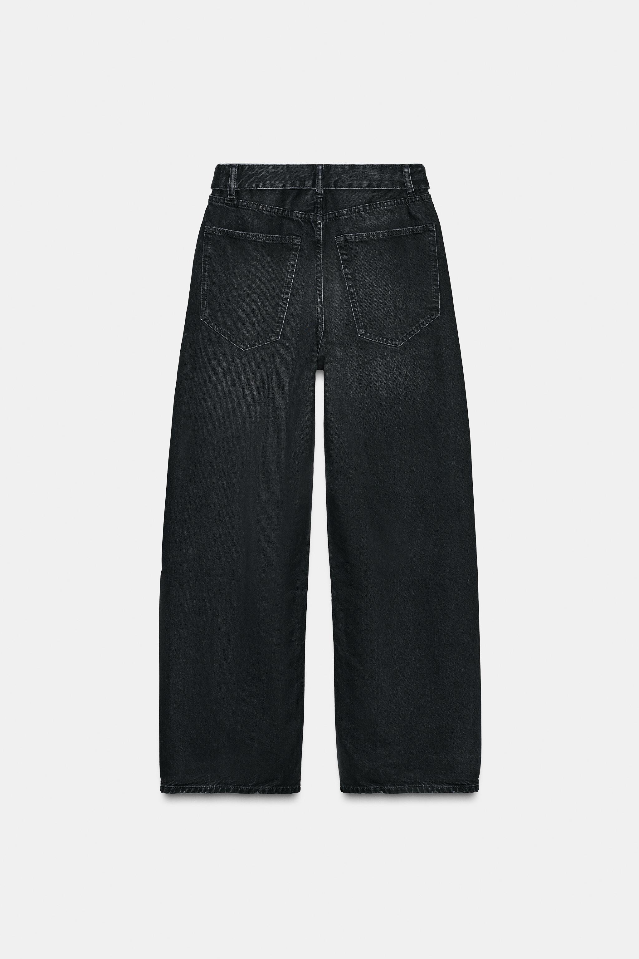 TRF MID-RISE FOLDED WAISTBAND JEANS